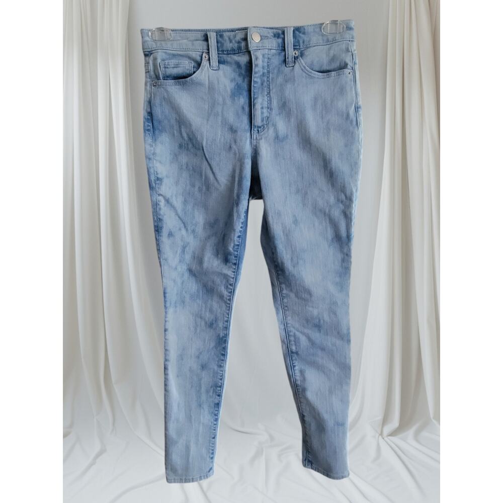 Universal Thread Skinny Jeans Women 6/28 Blue Tie-Dye High Rise Boho Retro